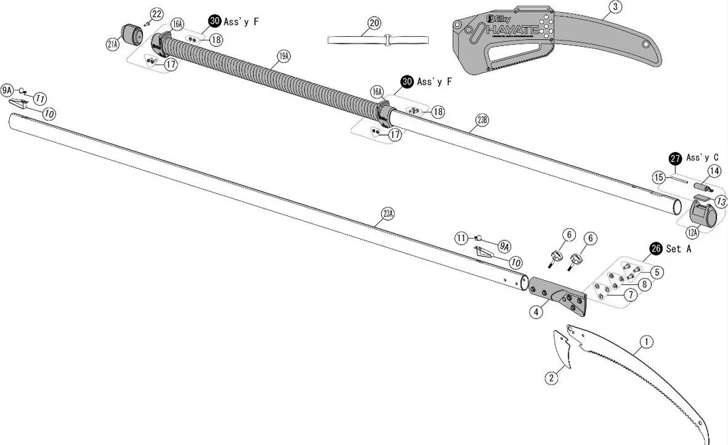 Lama di ricambio Hayate 420 mm, 6,5 tpi - 1
