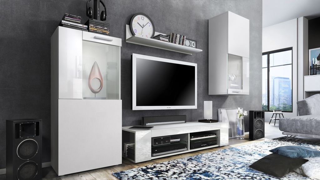 Vladon Wohnwand Movie, Anbauwand bestehend aus 1 TV-Board, Produktbild 