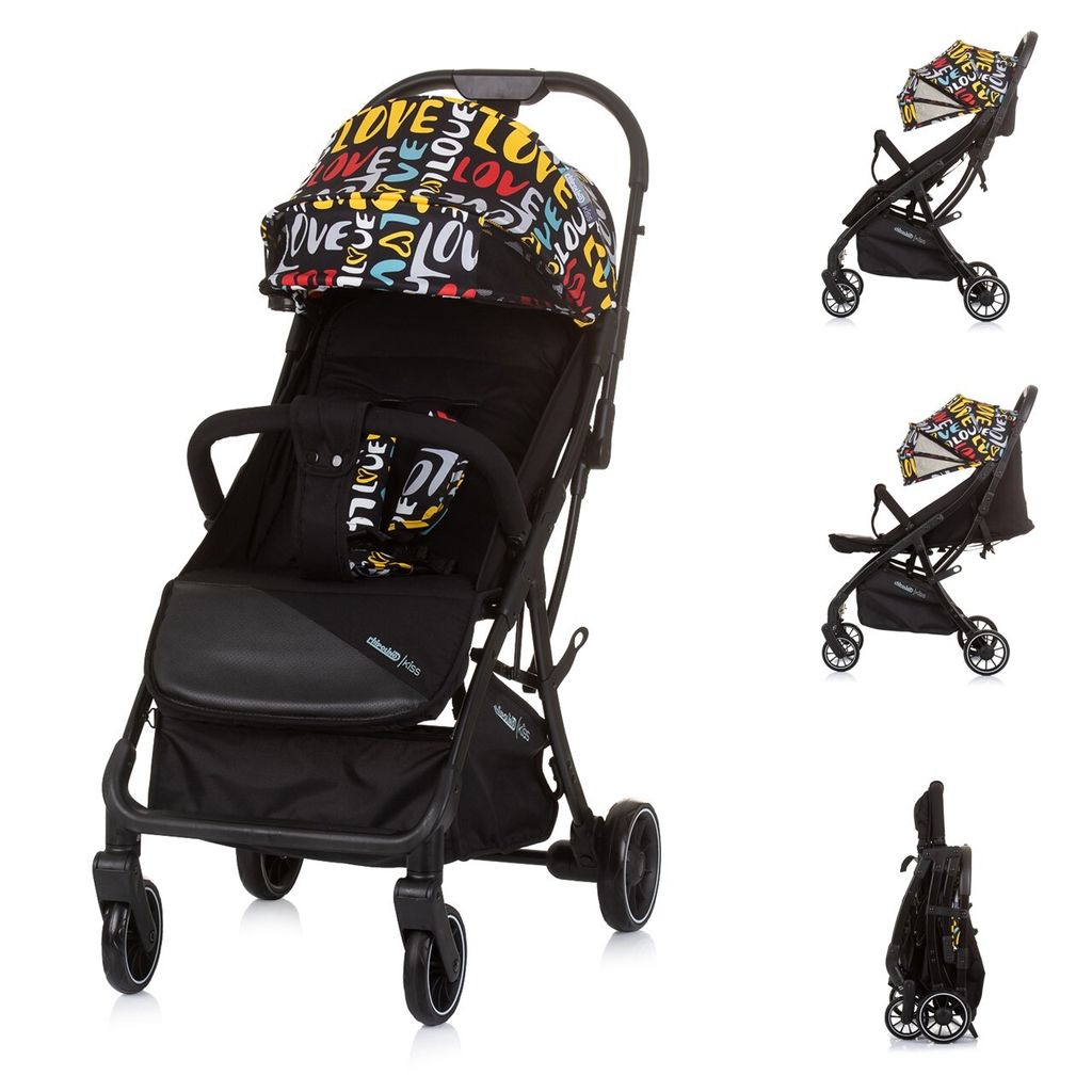 Chipolino Kinderwagen, Buggy Kiss klappbar Getränkehalter verstellbar bis 22 kg bunt