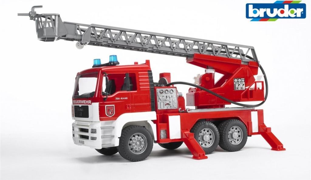 bruder Bruder 02771 MAN Feuerwehr mit Drehleiter, Licht und Produktbild 
