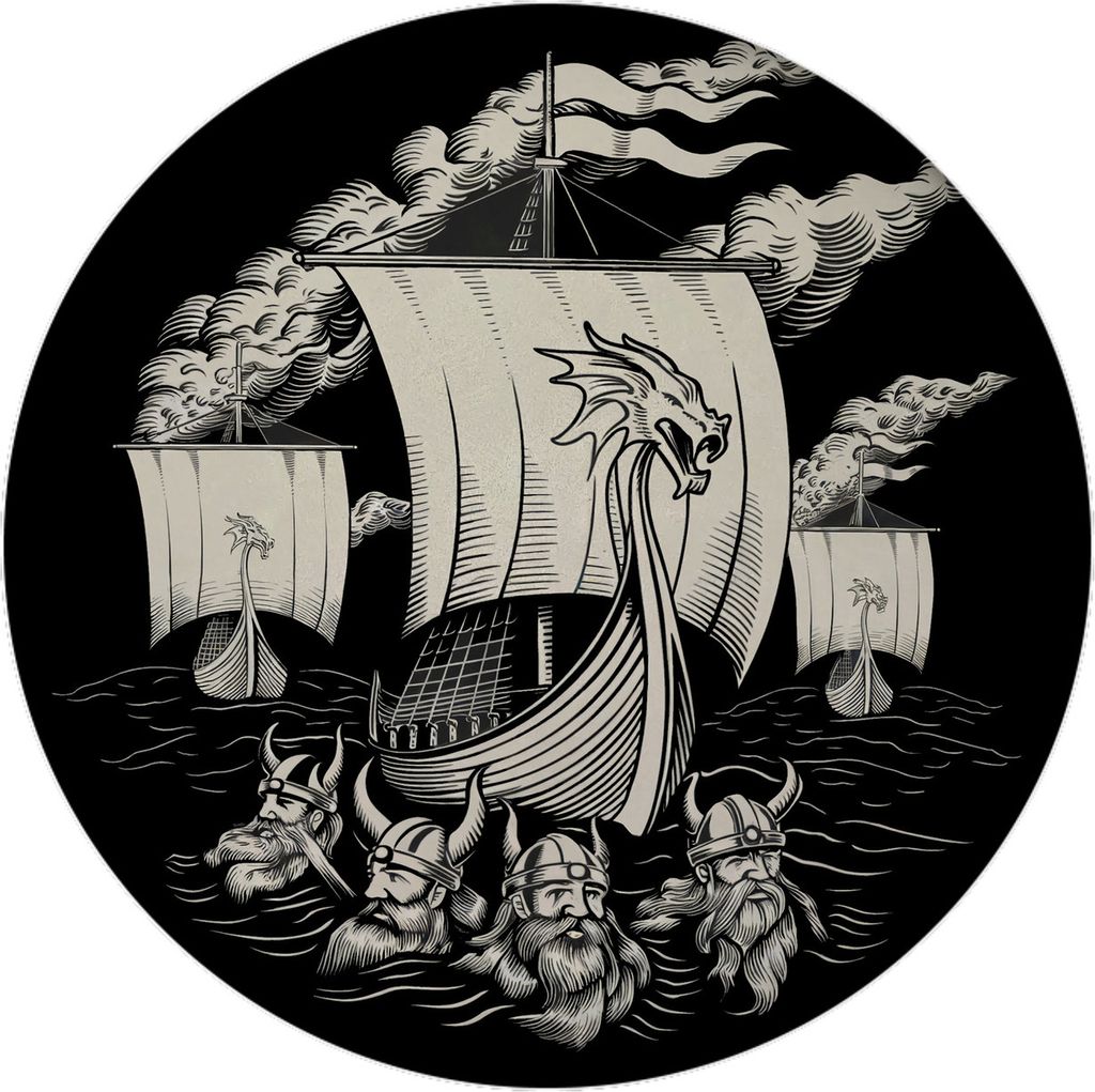 Wikinger-Schiff mit Drachenkopf Magnet mit Flaschenöffner - Nordische