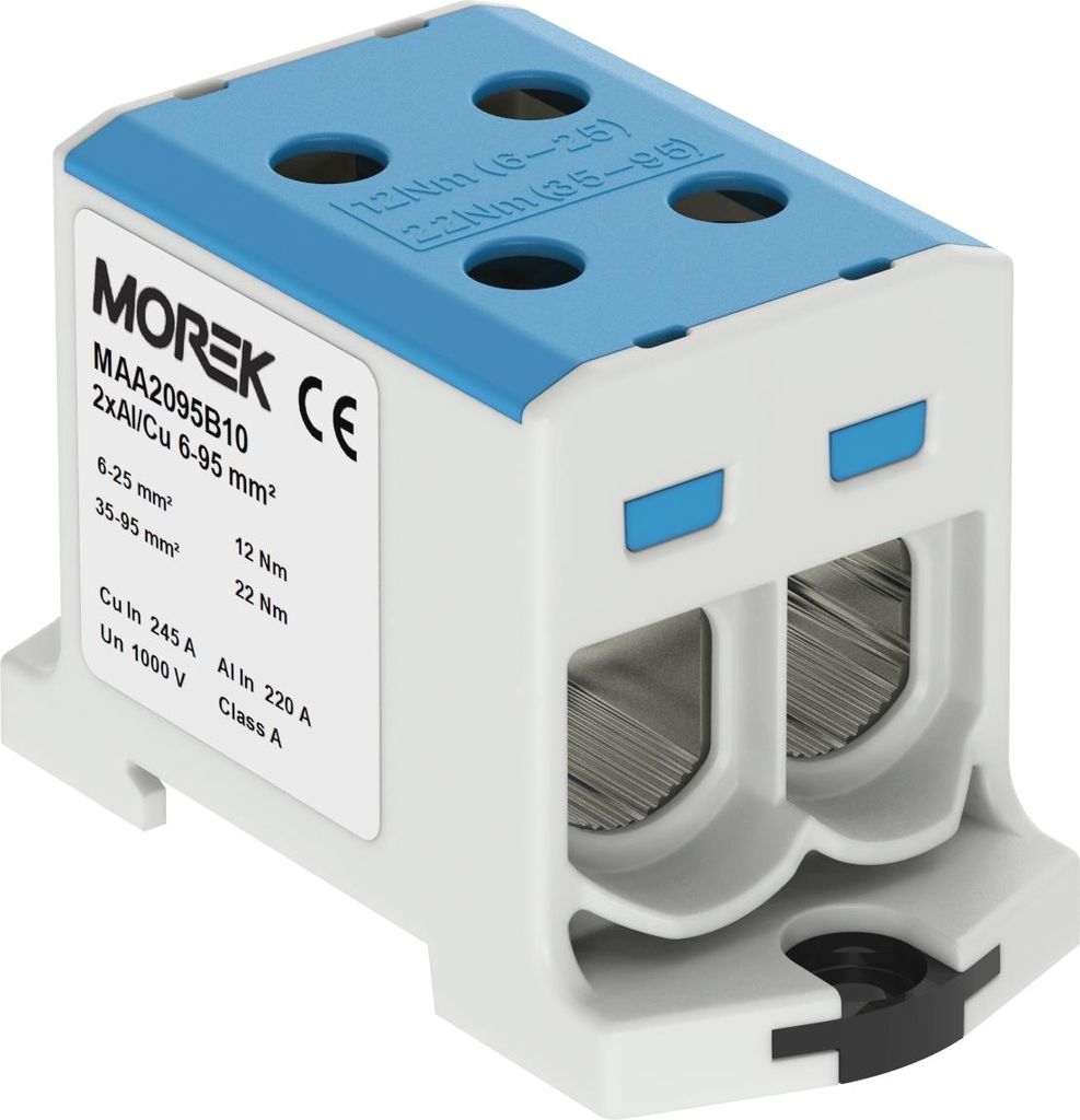 Doppelschienenverbinder blau 2 x 6-95mm MAA2150B10
