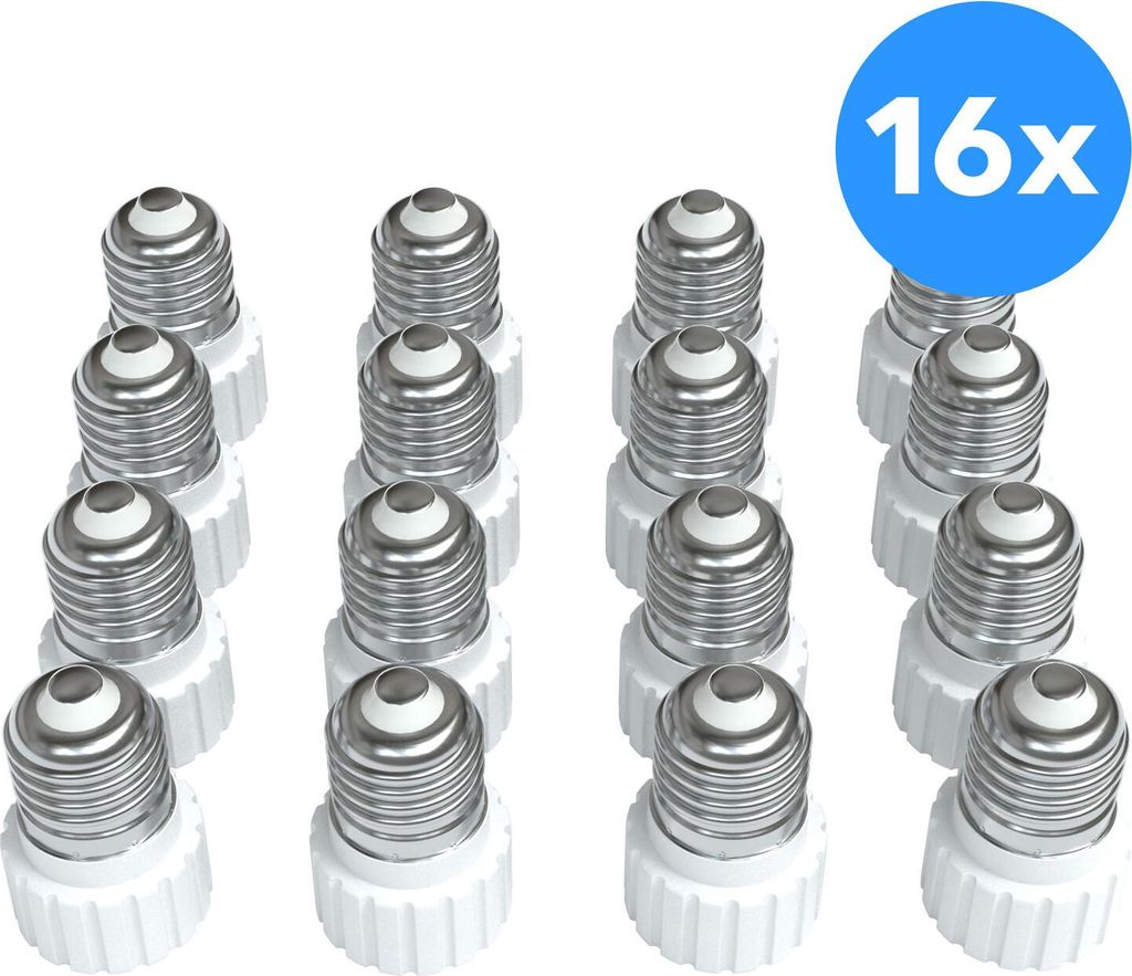 EAZY CASE 16x Lampensockel Adapter (E27->GU10) - Konverter E27 Fassung auf GU10 Lampenadapter, für LED-/Halogen- und Energiesparlampen Sockeladapt...