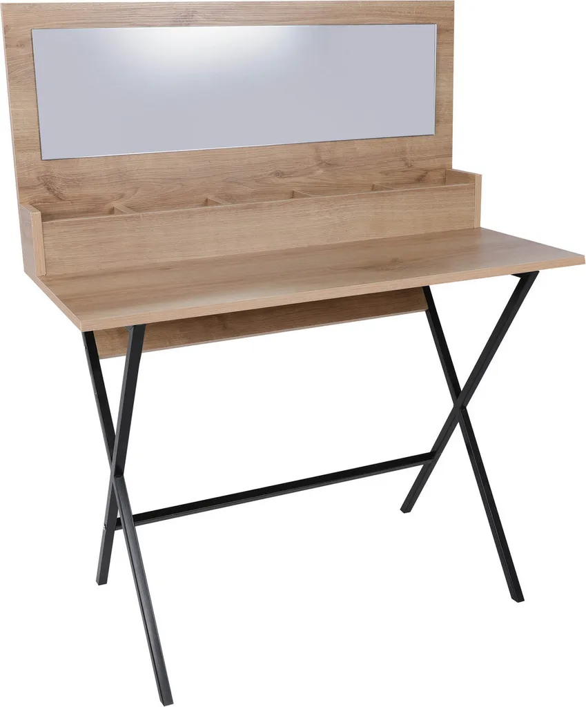 Coiffeuse Soona Haute Résistance Mélaminée Chêne 100 cm Skye Decor
