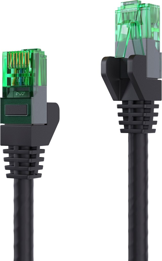 LAN Kabel 2m Cat.5e Patchkabel CAT.5e (UTP) Netzwerkkabel Ethernet Cat5 RJ45 Stecker schwarz (11x)