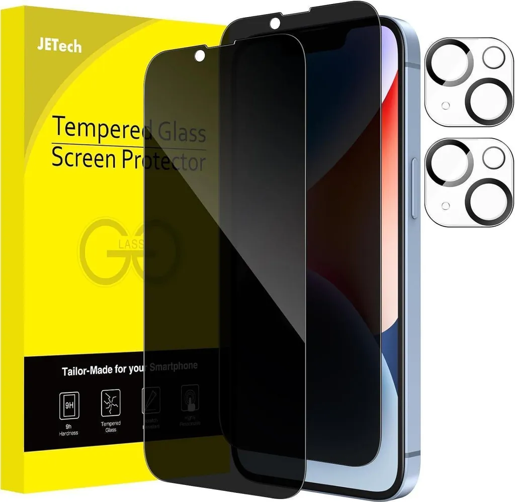 TECHGEAR Vetro Privacy per iPhone 14 - Privacy 3D Pellicola in Vetro Temperato Anti Spia Copertura Completa [Durezza 9H] [Senza Bolle] Compatibile con iPhone 14