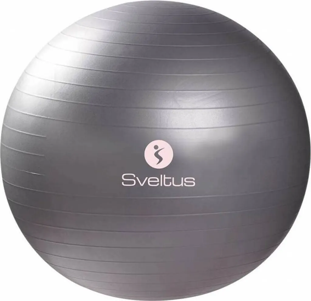 Ballon de gymnastique 65cm Sveltus gris pour Pilates, Yoga et Gym douce
