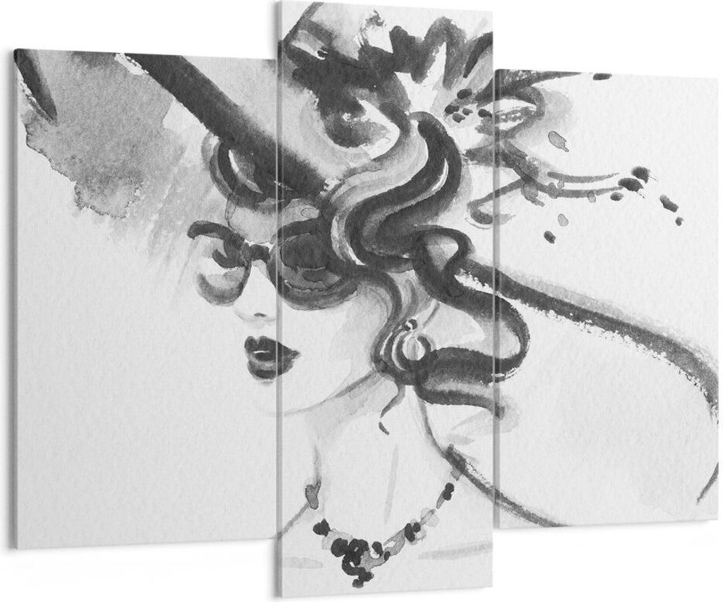 Bild auf Leinwand - Leinwandbild - Frau Modell - 130x100cm - Wand Bild - Wanddeko - Wandbilder - Leinwanddruck - Bilder - Kunstdruck - Wanddekorati...