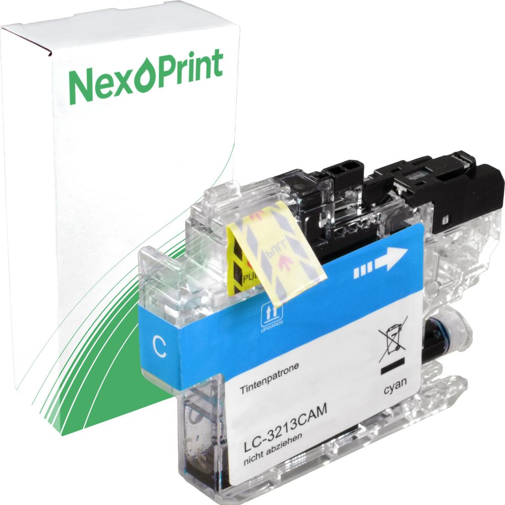NexoPrint LC-3213C cyan Druckerpatronen kompatibel zu Brother MFC-J 497 DW MFC-J 890 DW MFC-J 895 DW ca. 400 Seiten