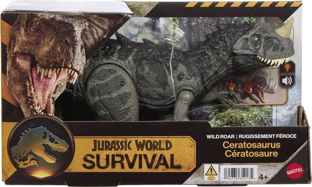 Jouet Dinosaure Ceratosaurus Jurassic World, Idée Cadeau Enfant 4 Ans+