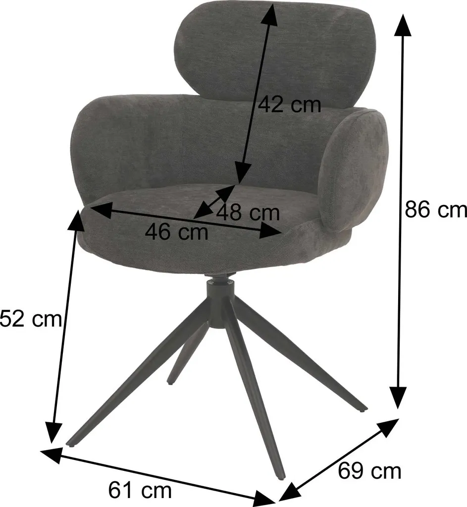 Chaise de salle à manger pivotante idéale pour table de séjour moderne - 10
