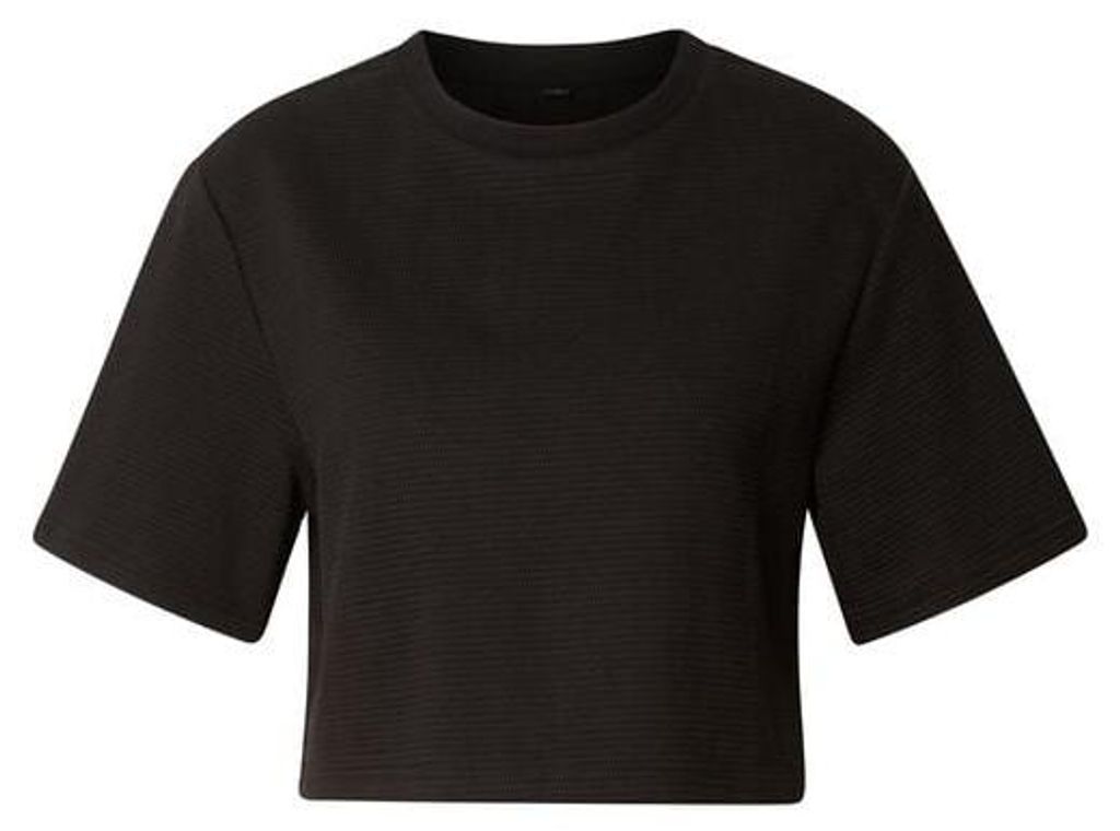 Urban Classics T-Shirt Damen Ladies Structured Jersey Cropped Tee schwarz M