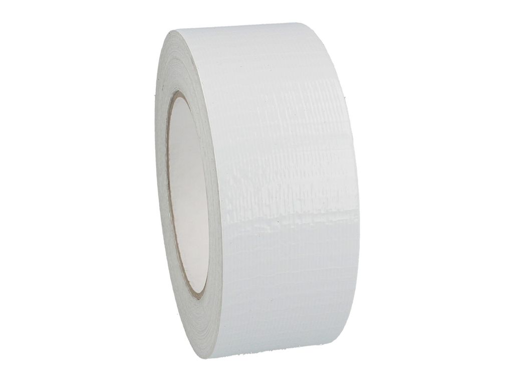 tecuro Gewebeband 518, 140 my, PE-beschichtetes Gewebe, weiß 48 mm x 50 m
