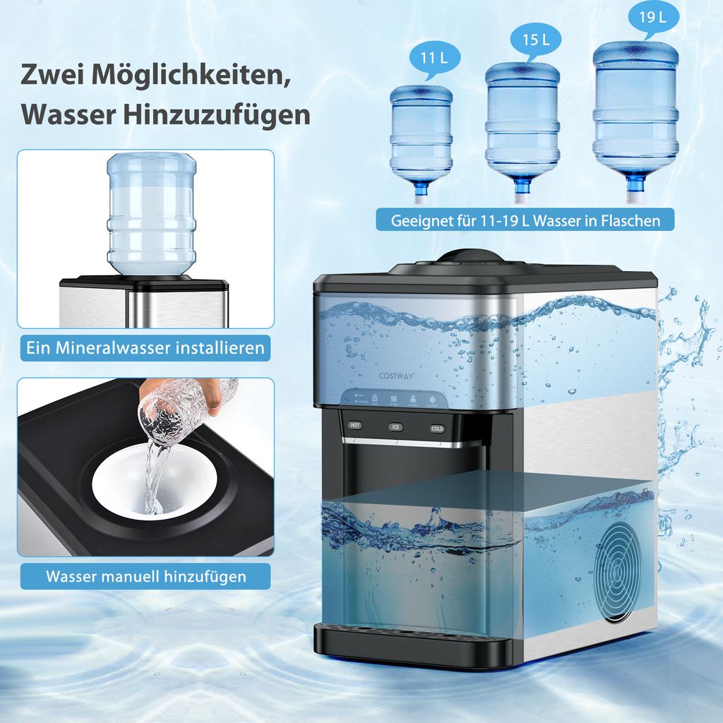 COSTWAY 3-in-1-Wasserspender mit Eiswürfelmaschine, 3 Produktbild 5
