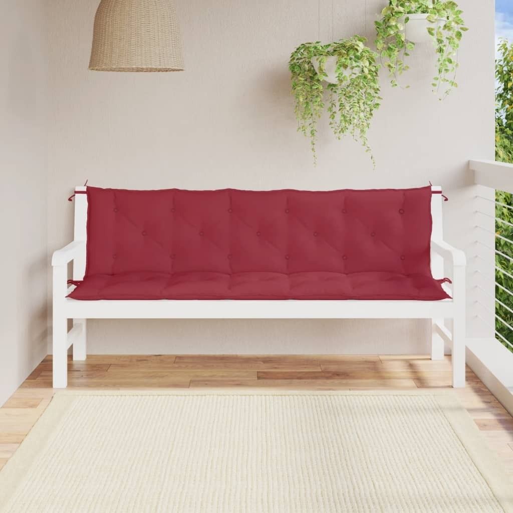 "im Angebot" Gartenbank-Auflagen 2 Stk. Weinrot 180x50x7 cm Oxford-Gewebe - Gartenmöbelauflagen CC16638