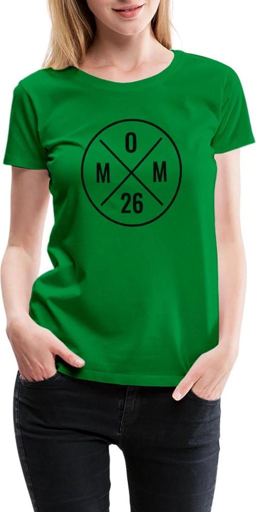 Spreadshirt Mom 2026 Modernes Mama Logo Schwangerschaft Frauen Premium T-Shirt, L, Grün