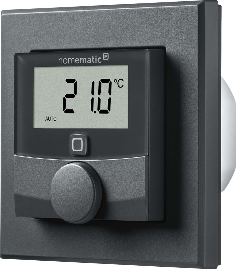 HIP Homematic Wandthermostat Schaltausgang, Farbe:Schwarz