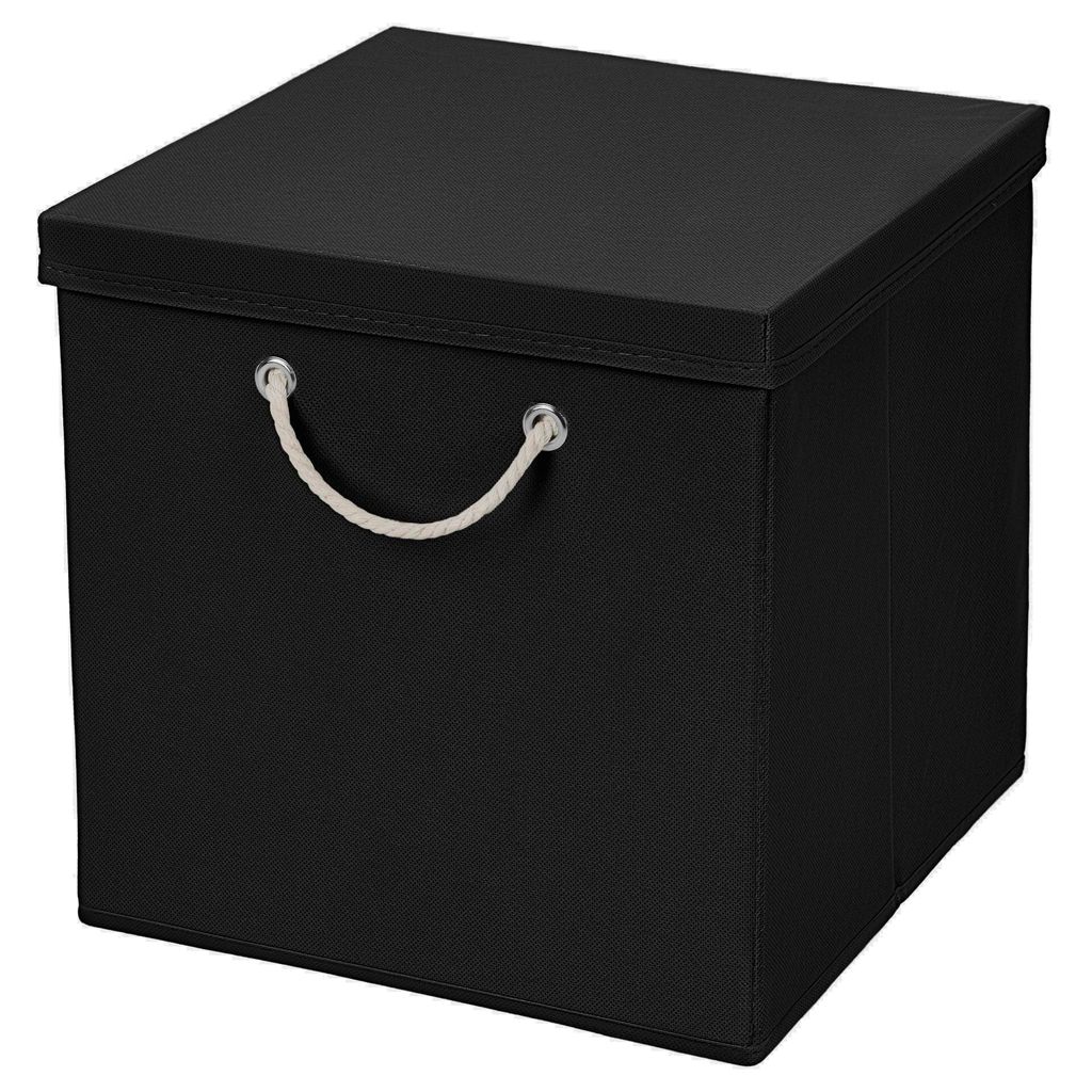 1 Stück Schwarz Faltbox 30 x 30 x 30 cm Aufbewahrungsbox Produktbild 