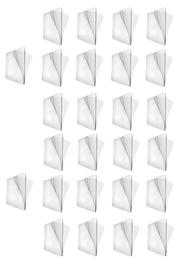 Transparente Klebepads zur Wandmontage, für Küche und Badezimmer, nagelfrei, doppelseitiger Aufkleber, 20 Stück