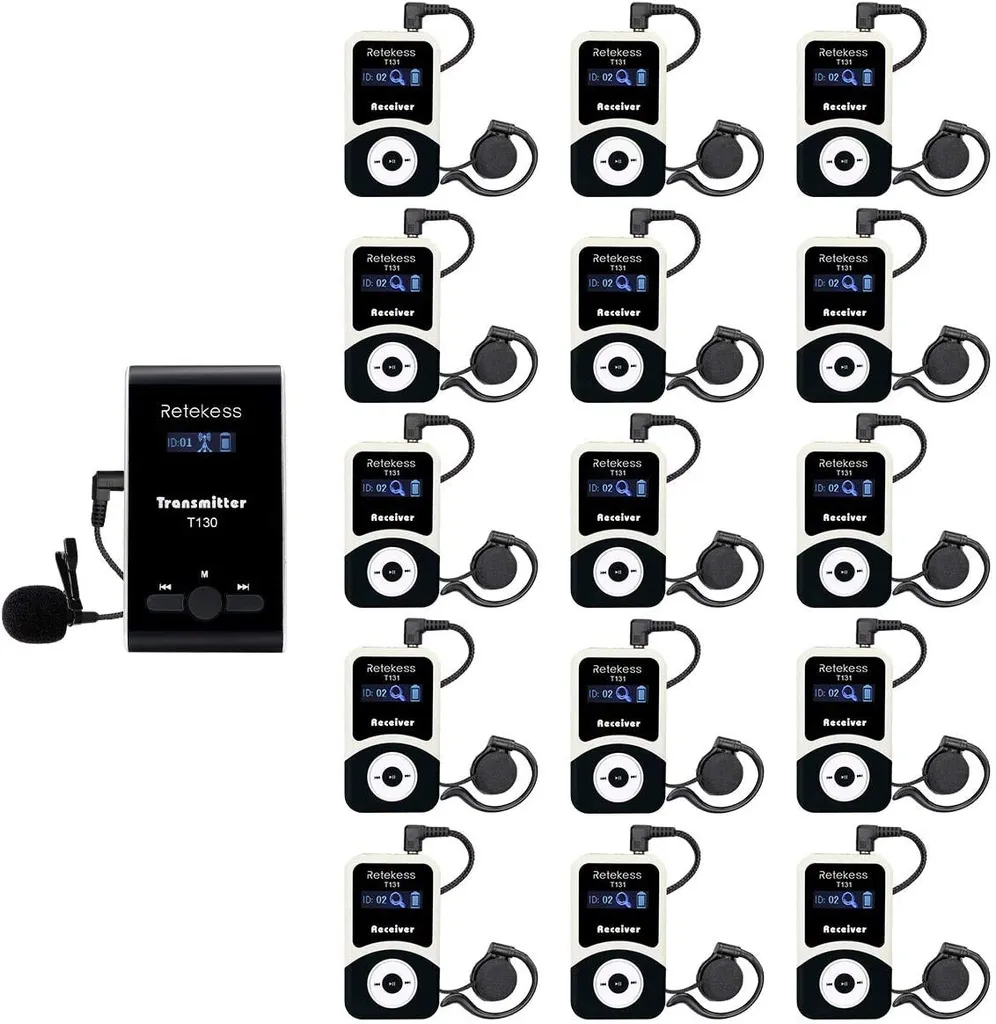 Système de guidage 18h autonomie Retekess T130-T131 portée de 60 mètres