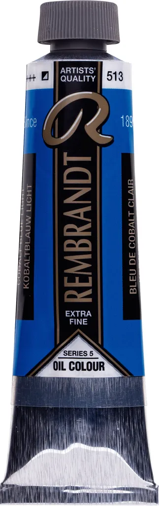 Peinture à l'Huile Extra-Fine Rembrandt Bleu Cobalt Clair 513 de 40ml