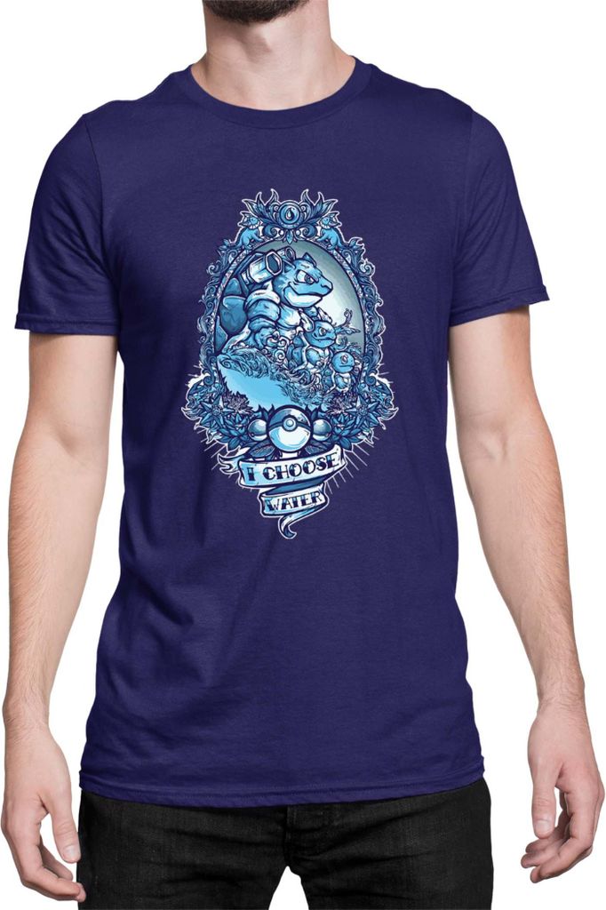 Herren T-Shirt Japan Manga Anime Comics Pokemon 029, Man S / Dunkelblau