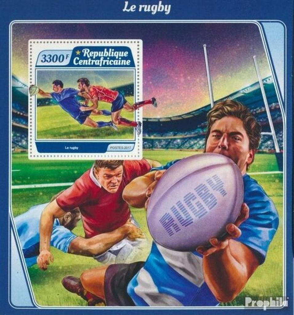 Briefmarken Zentralafrikanische Republik 2017 Mi Block 1637 Produktbild 