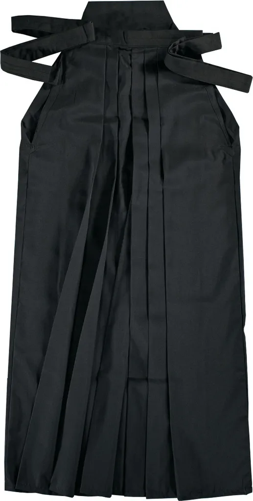 Hakama noir 170 cm confortable pour entraînement intensif d'aikido