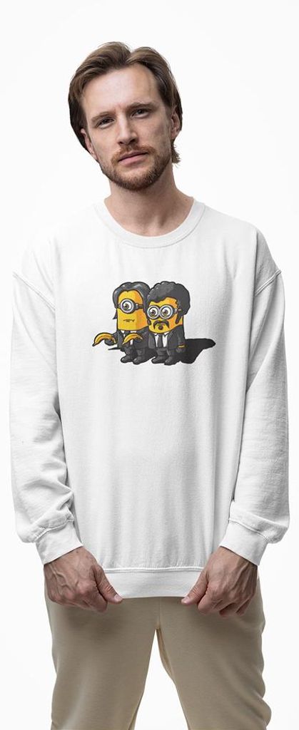 D&B Design Uni Pullover SWMO00030 Minions Weiß-Größe 2XL