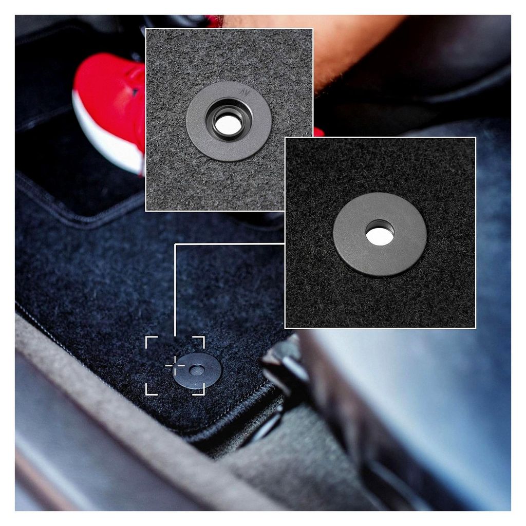 Automatte – Passend für Hyundai ix35 SUV 2009-2015 – Velours – Autozubehör – 4-teilig – schwarz