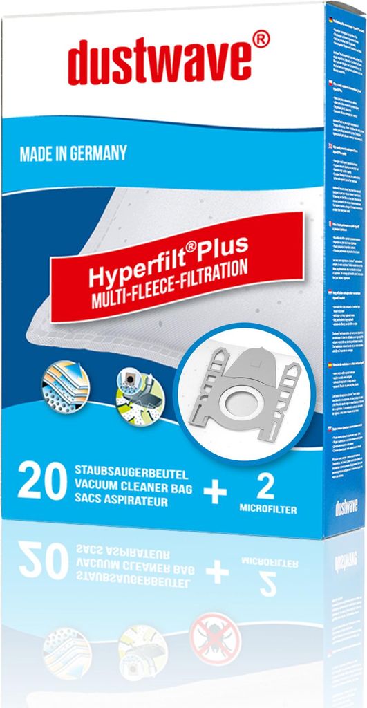20x dustwave PREMIUM-Staubsaugerbeutel für Adix - SI 200 / SI200 / Extra Spezialvlies für Allergiker - Markenstaubfiltertüten"MicrofiltPlus "...