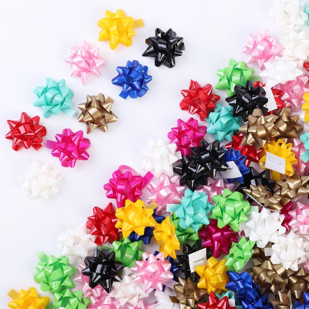 Small Star Bows for Gift Wrapping and Presents,Multiple coClour Christmas Bows,for Parties, Birthdays, Weddings or Other Holidays. (1IN X 360Pcs)