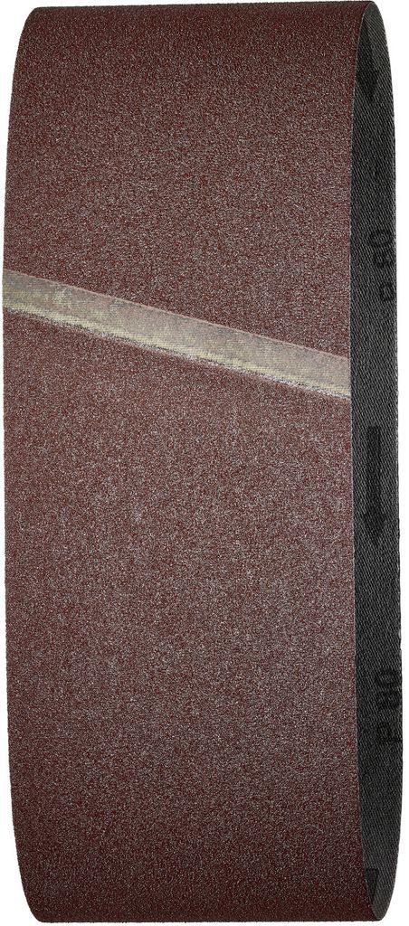 wolfcraft GmbH 3 Gewebe-Schleifbänder, Schleifgurt, Metall, Holz, Baumwollgewebe, Korund, Braun, Rechteckig