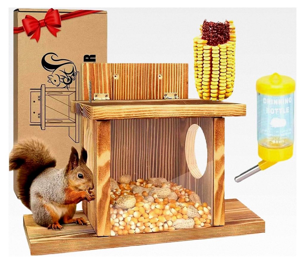 Futterspender für Tamia, dekorative Gartengestaltung | Winterfutterhaus für den Außenbereich, für Balkon, Winterwildtiere mit Mais