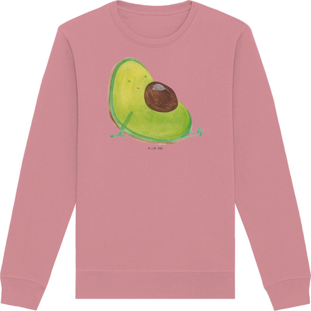 Mr. & Mrs. Panda Baumwoll Pullover Avocado Schwangerschaft Größe XS - Canyon Pink - Geschenk, Baby, Rundhals Sweatshirt, Liebe, Pulli, Wunder, Sw...