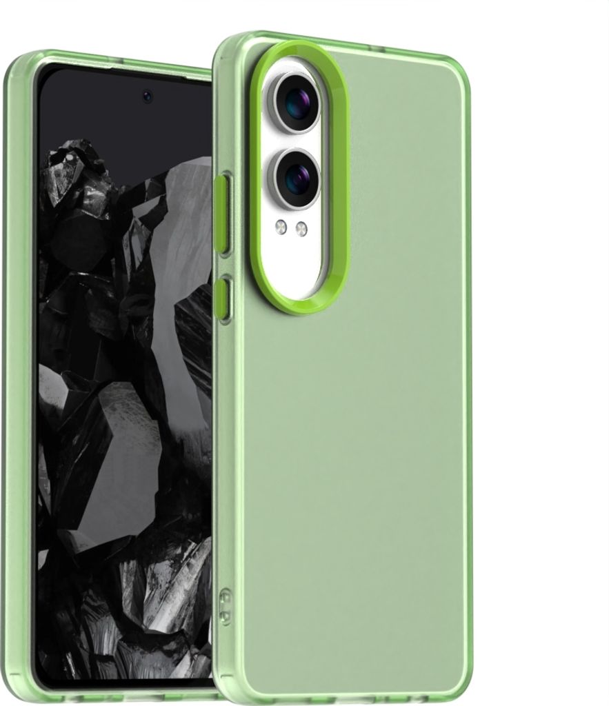Handyhülle für Oppo K12X Schlank Durchscheinend Matt Stoßfest Schutzhülle Grün