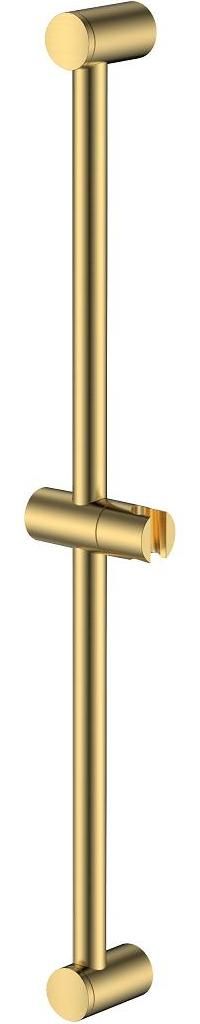Avapax | Duschstange - Gebürstetes Gold - Edelstahl - Handbrausehalter - Rund