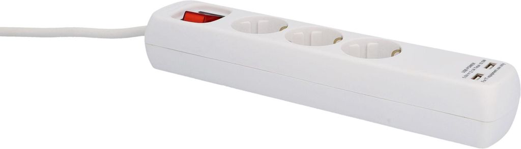 Unitec Steckdosenleiste 3-fach 1,4m mit 2 x USB Produktbild 