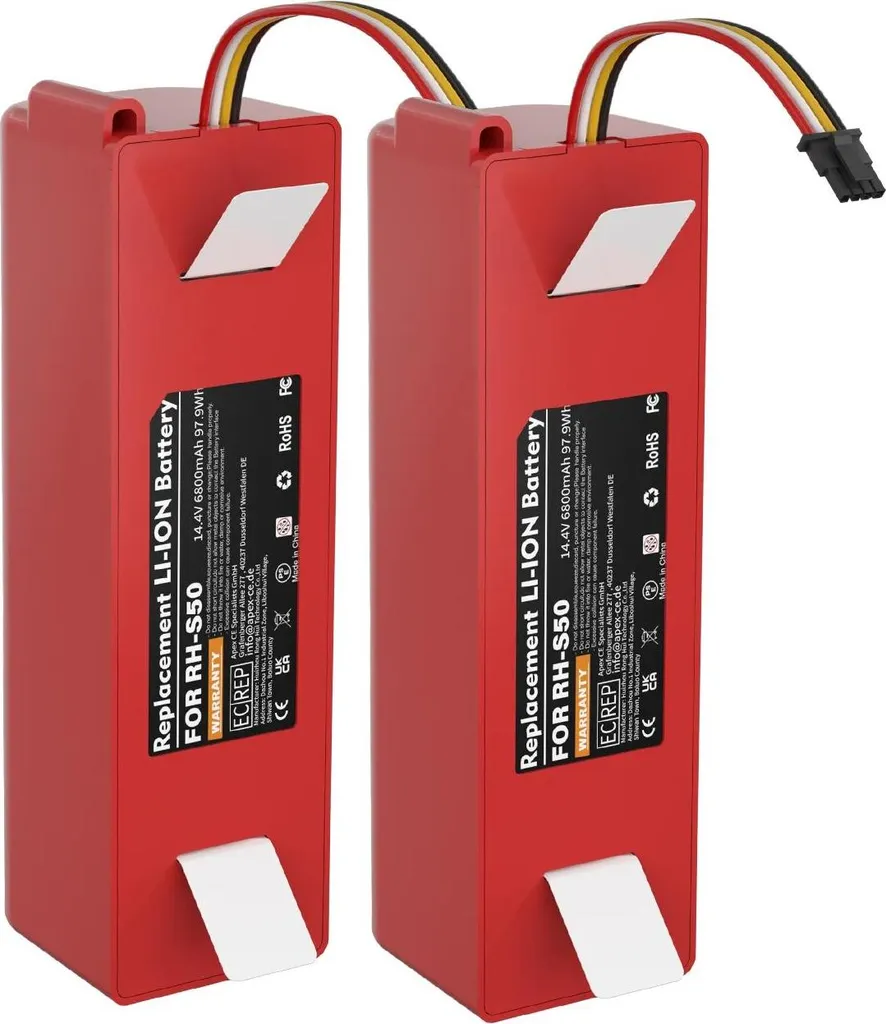 Double Batterie Haute Capacité 6800mAh pour Robot Aspirateur Smart