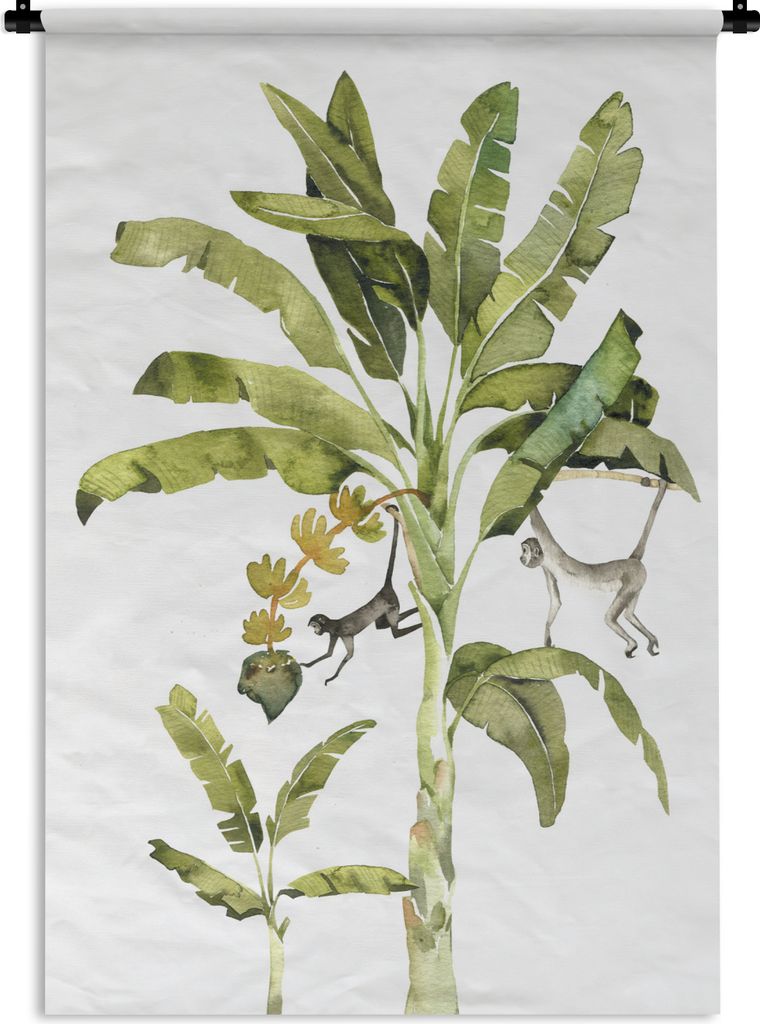 MuchoWow Wandteppich Wandbehang Dschungel - Affe - Tiere 60x90 cm Tapisserie Dekoration Wandtuch - Foto-Teppich - Abwaschbar