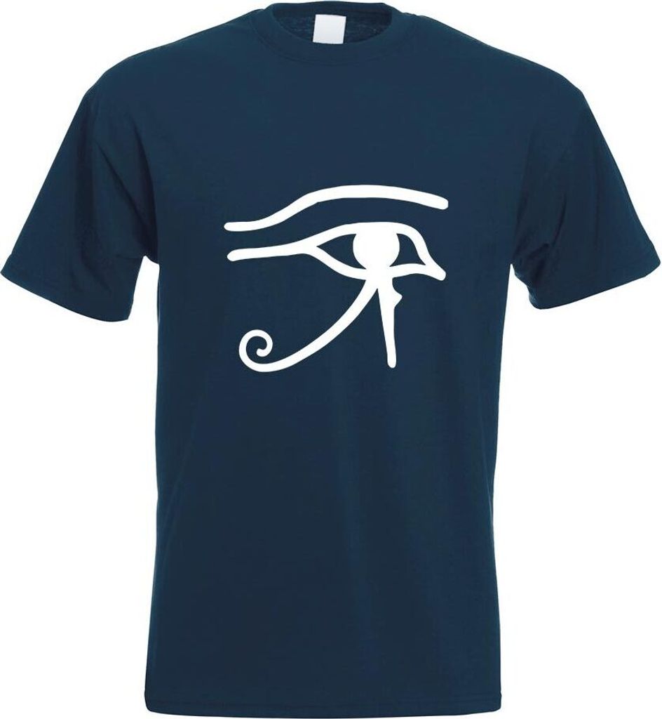 Kiwistar - T-Shirt - Navy - Auge des Ra Motiv Bedruckt Funshirt Design Print - mit Motiv Bedruckt - Funshirt Design - Sport - Freizeit - Herren - S