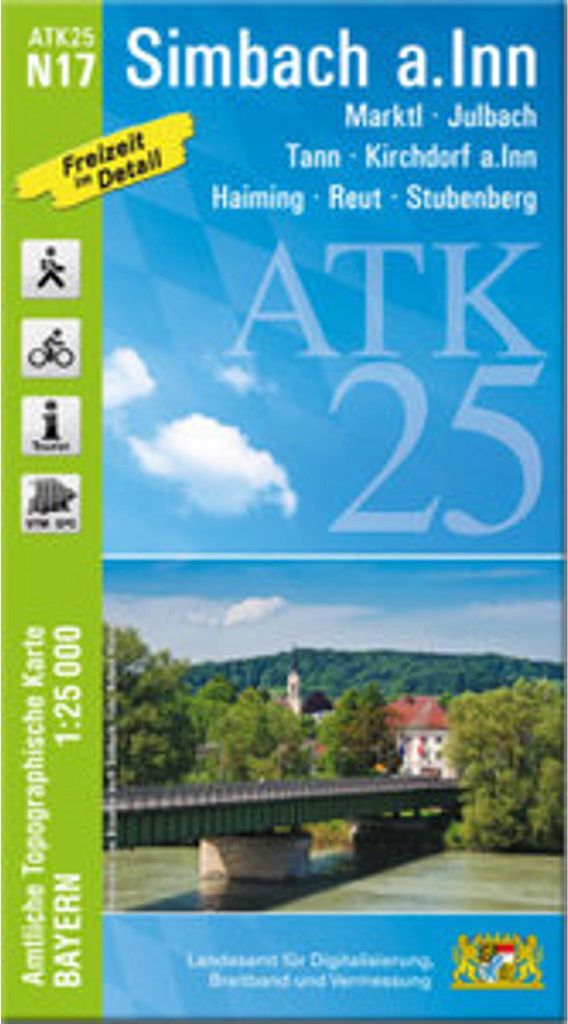 ATK25-N17 Simbach a.Inn (Amtliche Topographische Karte 1:25000)