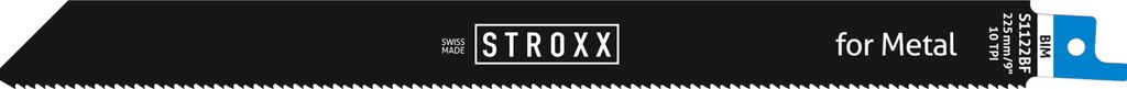 STROXX Säbelsägeblatt S1122 BF 225 mm für Metall langlebig & präzise, 0,9 mm Stärke