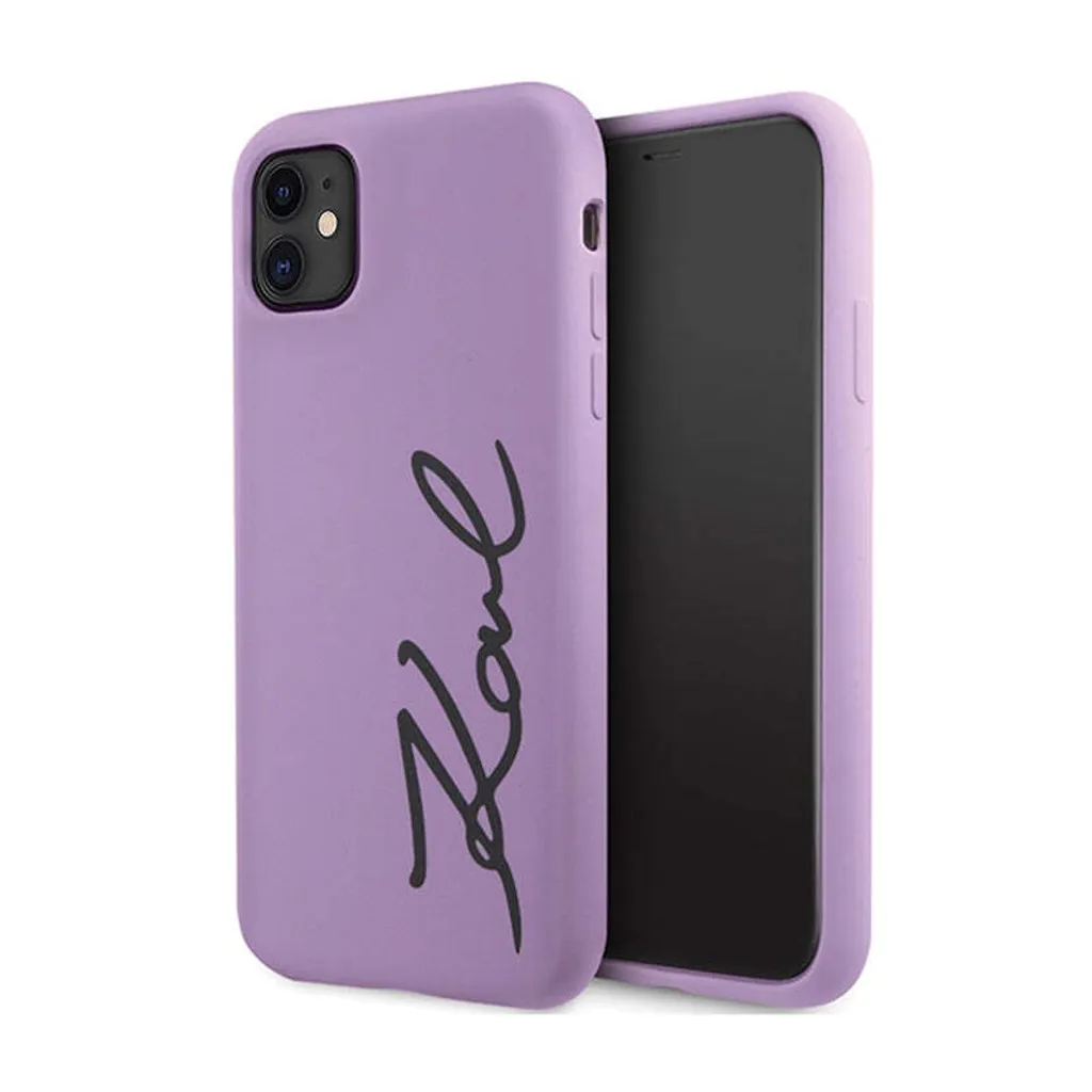 Karl Lagerfeld Klhcn61Sksvgu Iphone 11 / Xr 6.1 Purpurowy/Purple Hardcase Silicone Signature