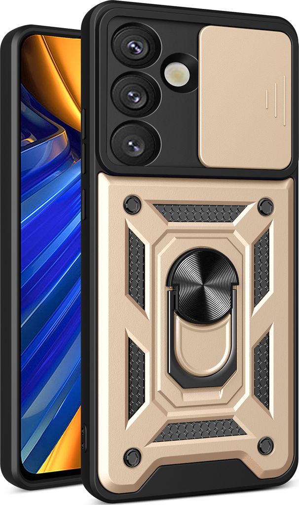 Hülle für Samsung Galaxy S25 Magnetische Ring Ständer Halter Dia Kameraschutz TPU Bumper Silikon Schutzhülle Gold