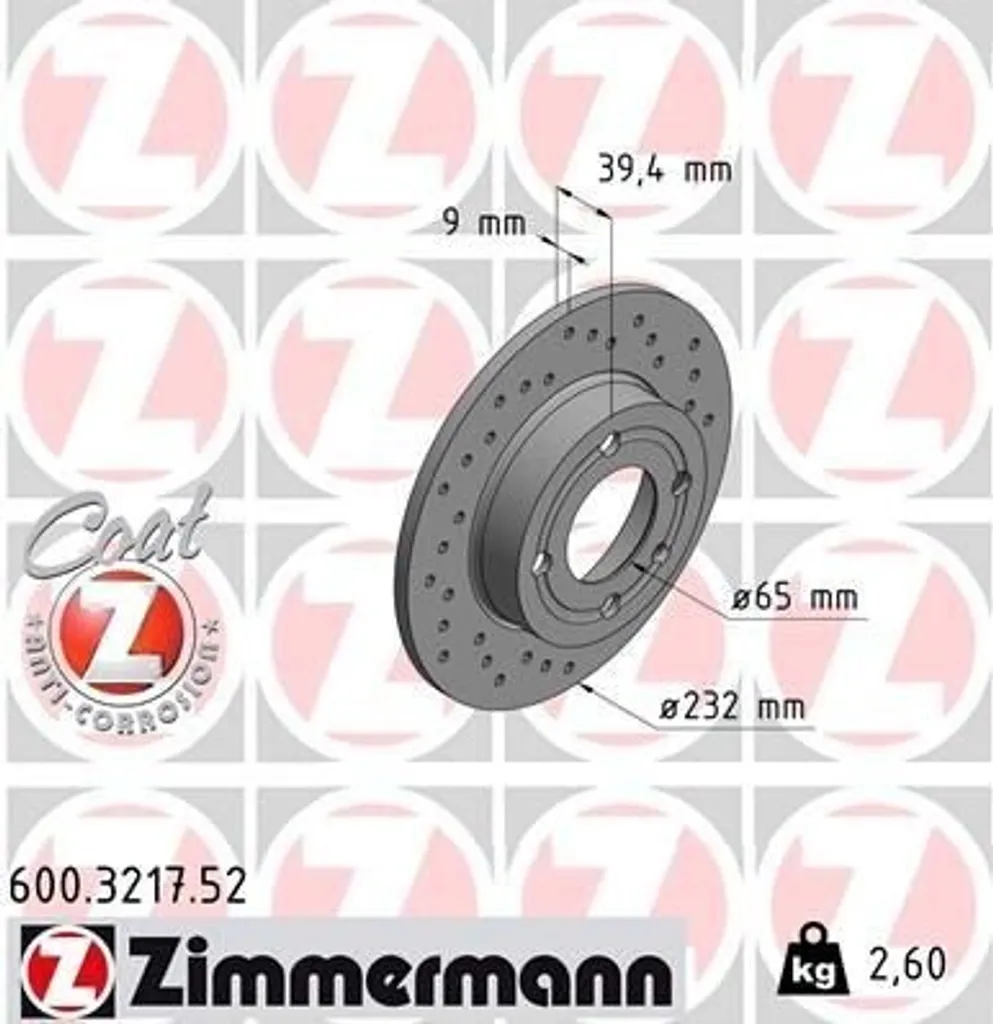 Disques de frein sport arrière Zimmermann pour Seat et VW - Performance