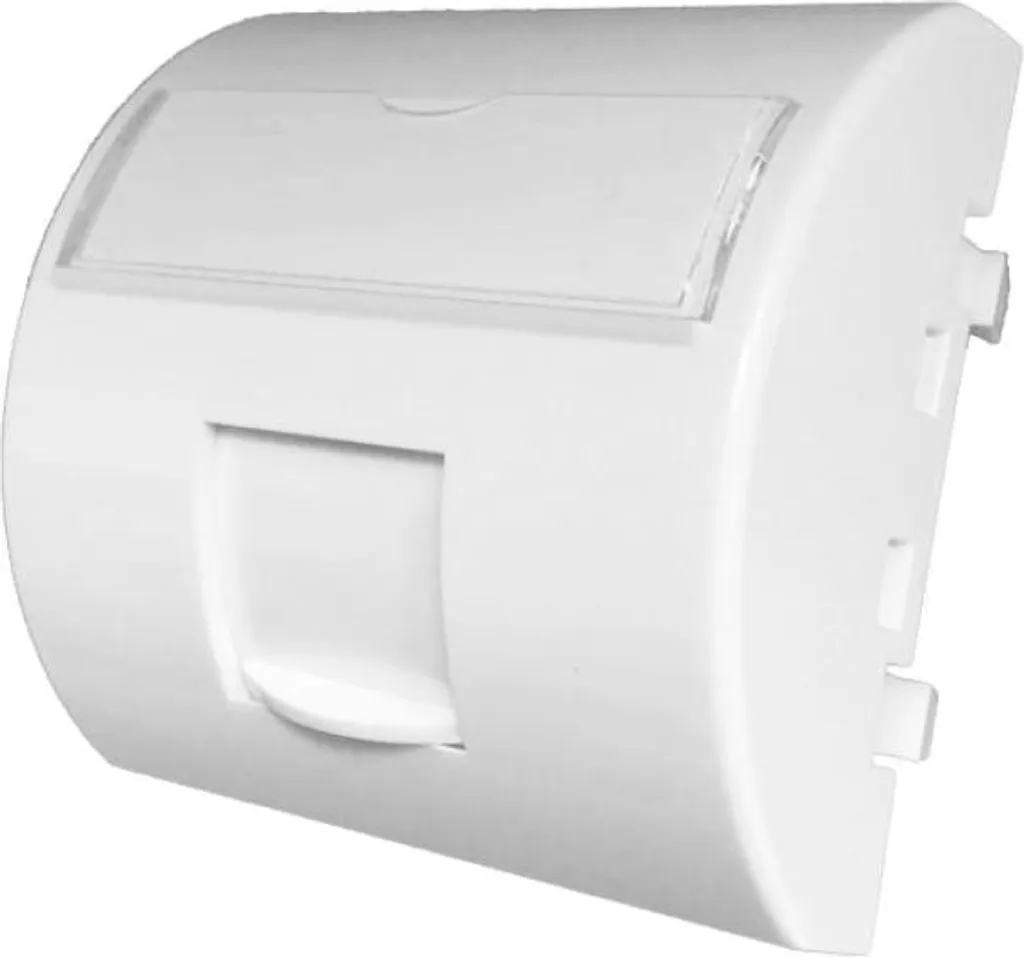 Adaptateur 45x45 RJ45 Alantec bombé avec protection anti-poussière blanc
