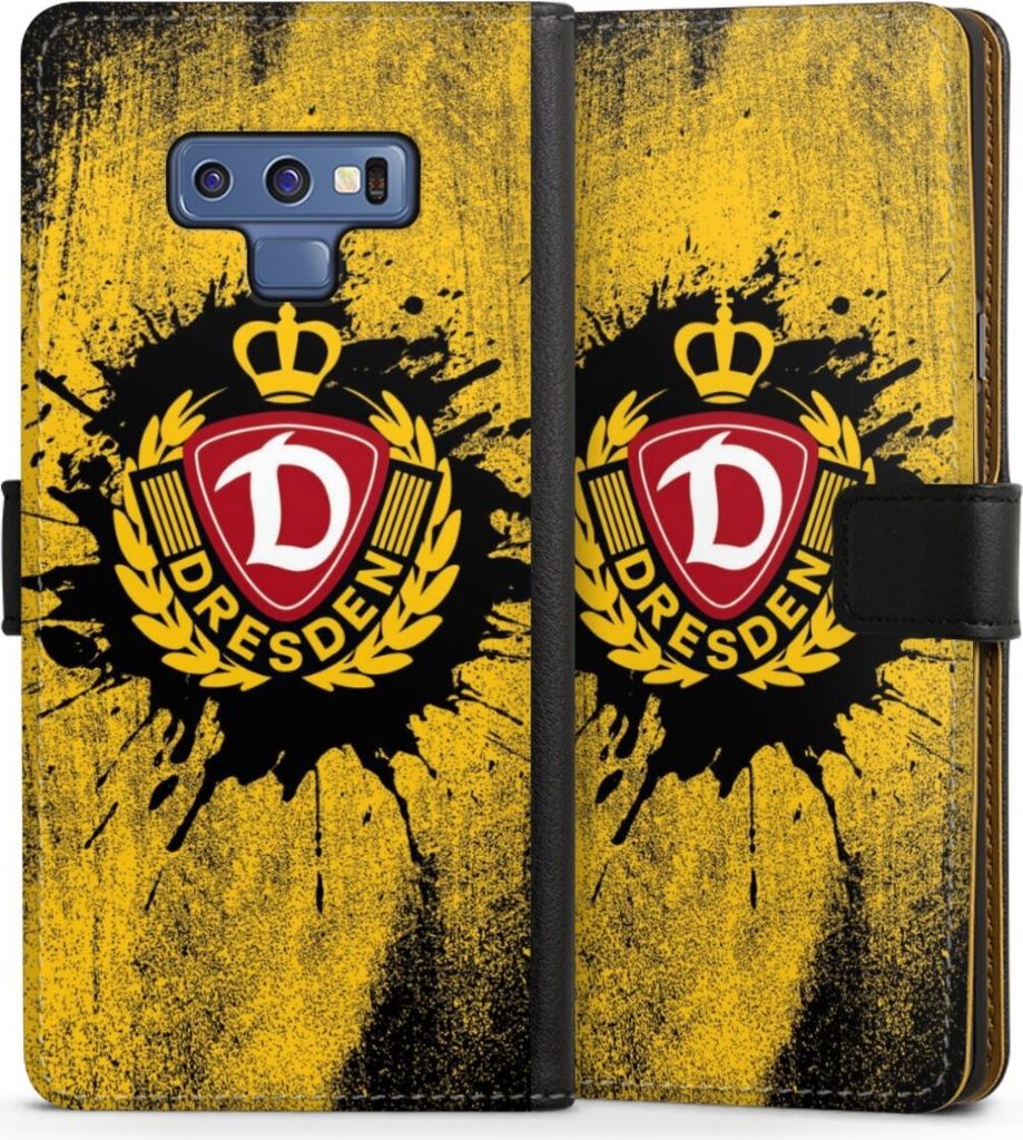 DeinDesign Klapphülle für Samsung Galaxy Note 9 Handytasche Lederhülle Tasche Fußball Offizielles Lizenzprodukt SG Dynamo Dresden