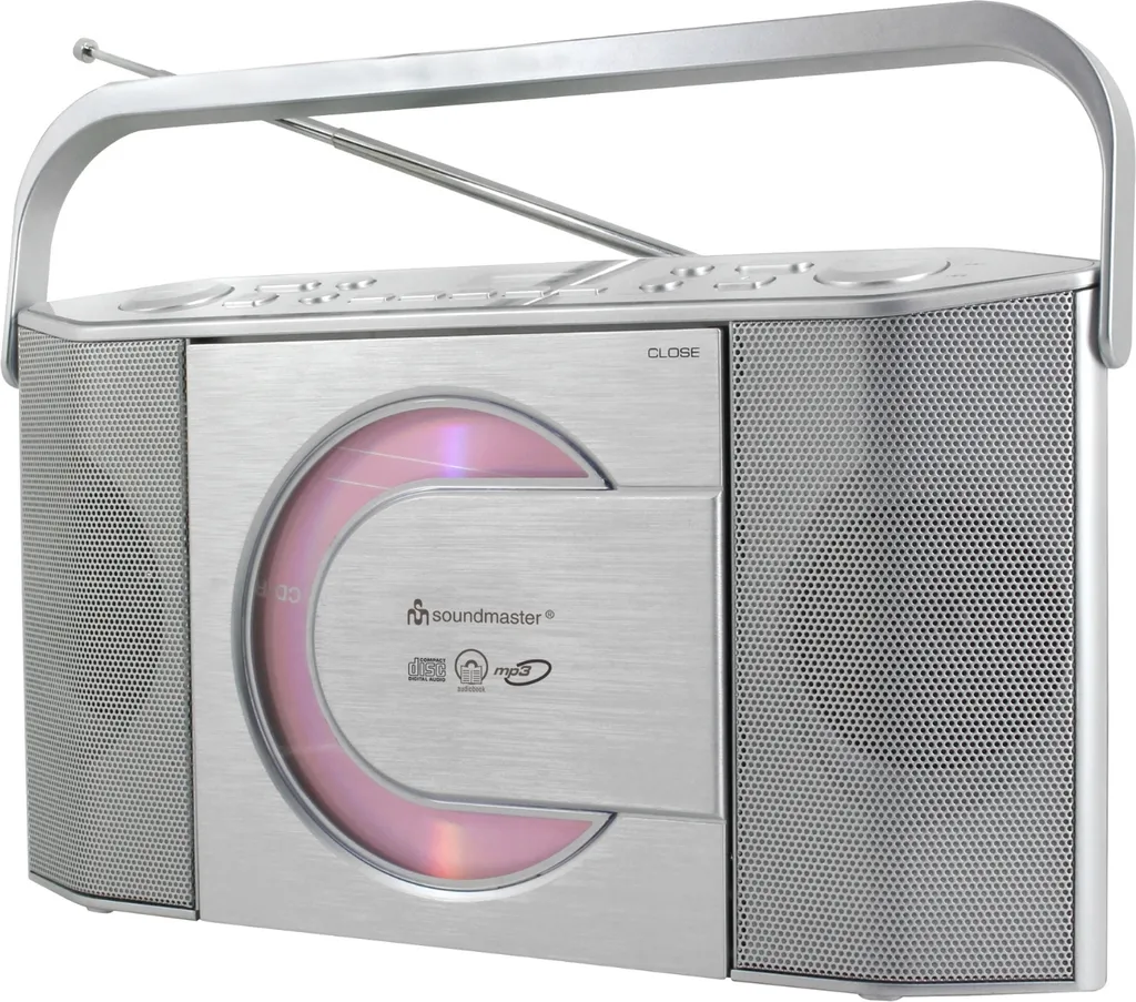 Radio Portatile Soundmaster RCD1755SI Argento con Lettore CD e MP3 - 4