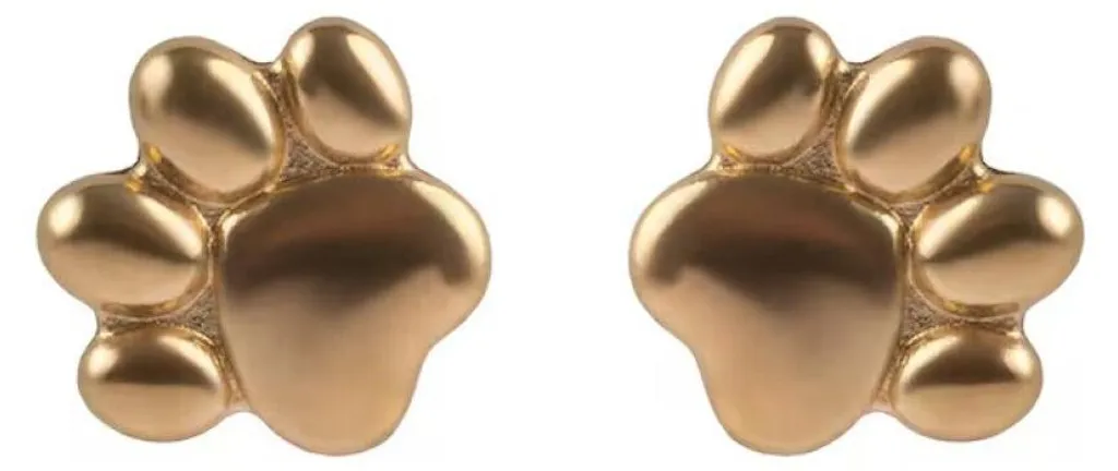 Boucles d'oreilles plaquées or Paws Ysolde parfaites pour un look quotidien